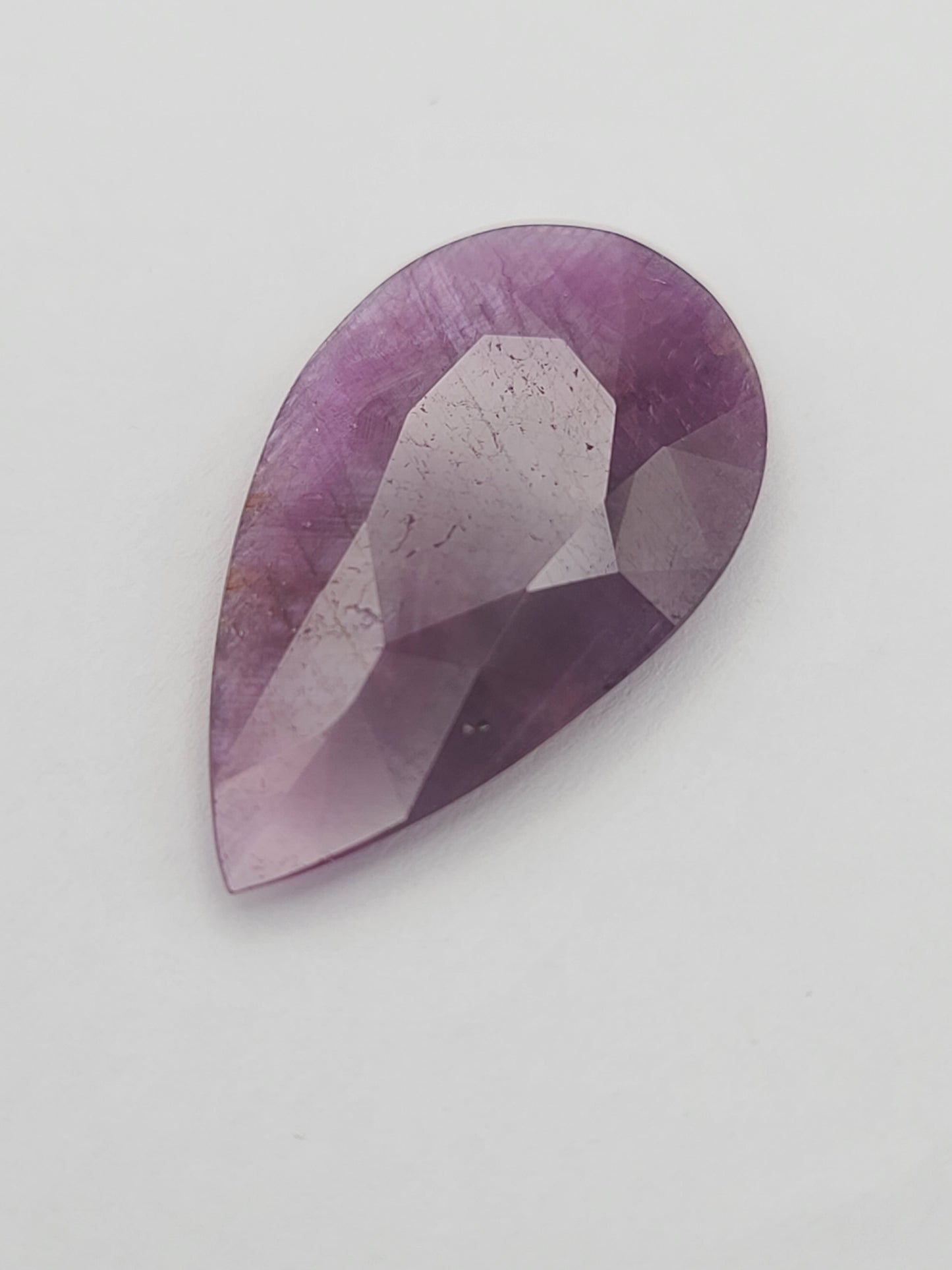 24.83ct ETW Unheated Purple Sapphire Gemstone - Pear Cut