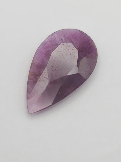 24.83ct ETW Unheated Purple Sapphire Gemstone - Pear Cut