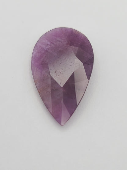 24.83ct ETW Unheated Purple Sapphire Gemstone - Pear Cut