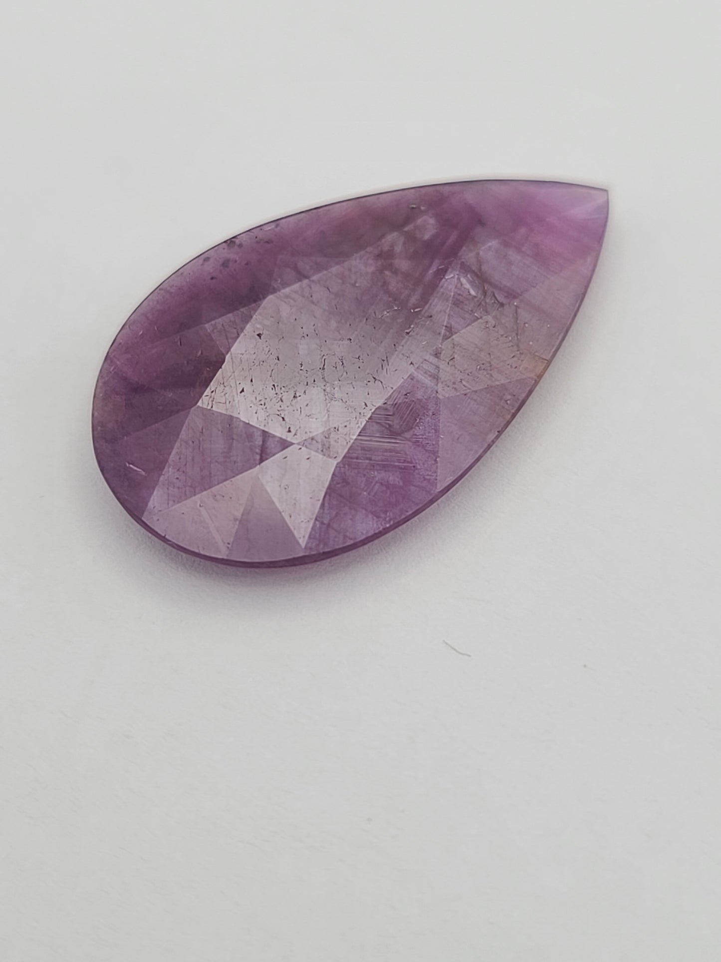 24.83ct ETW Unheated Purple Sapphire Gemstone - Pear Cut