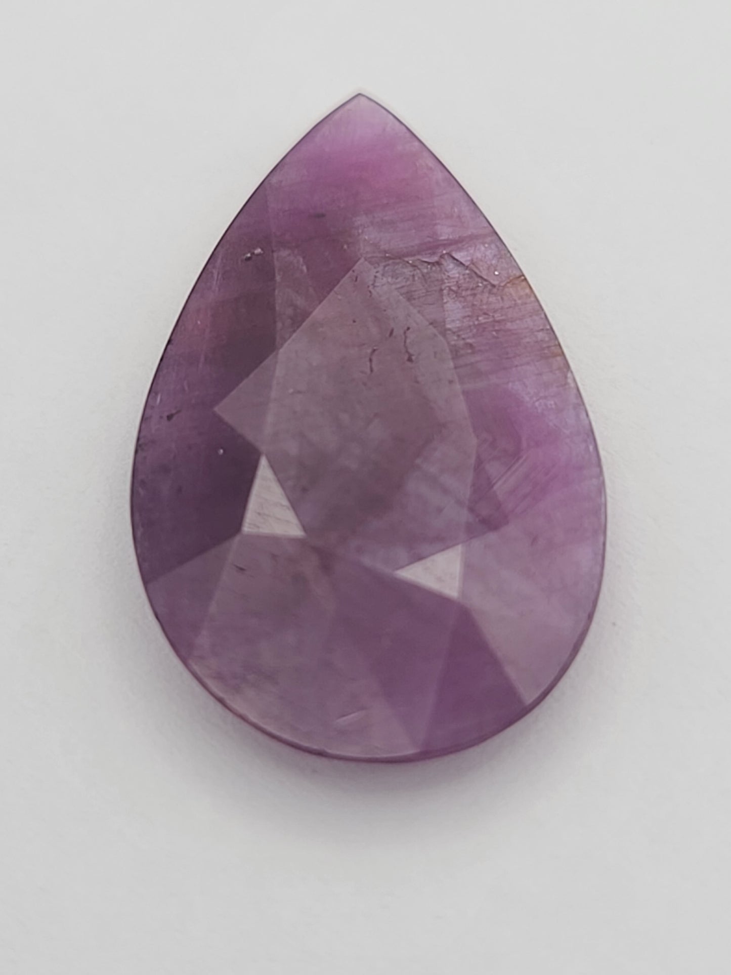 24.83ct ETW Unheated Purple Sapphire Gemstone - Pear Cut