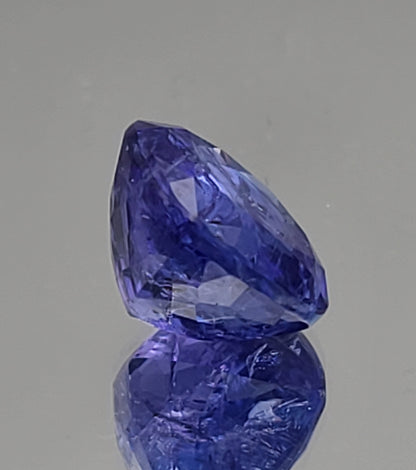 13.53ct ETW Earth-Mined Tanzanite – Cushion Cut, Large Stone