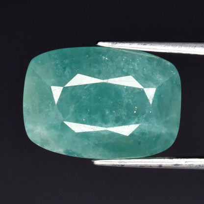 14.36ct ETW Earth-Mined Greenish Blue Grandidierite – Cushion Cut, Rare Variety