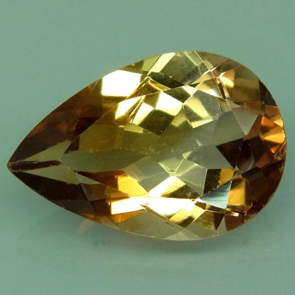 6.25ct ETW Apricot Peach Topaz Gemstone - Pear Cut