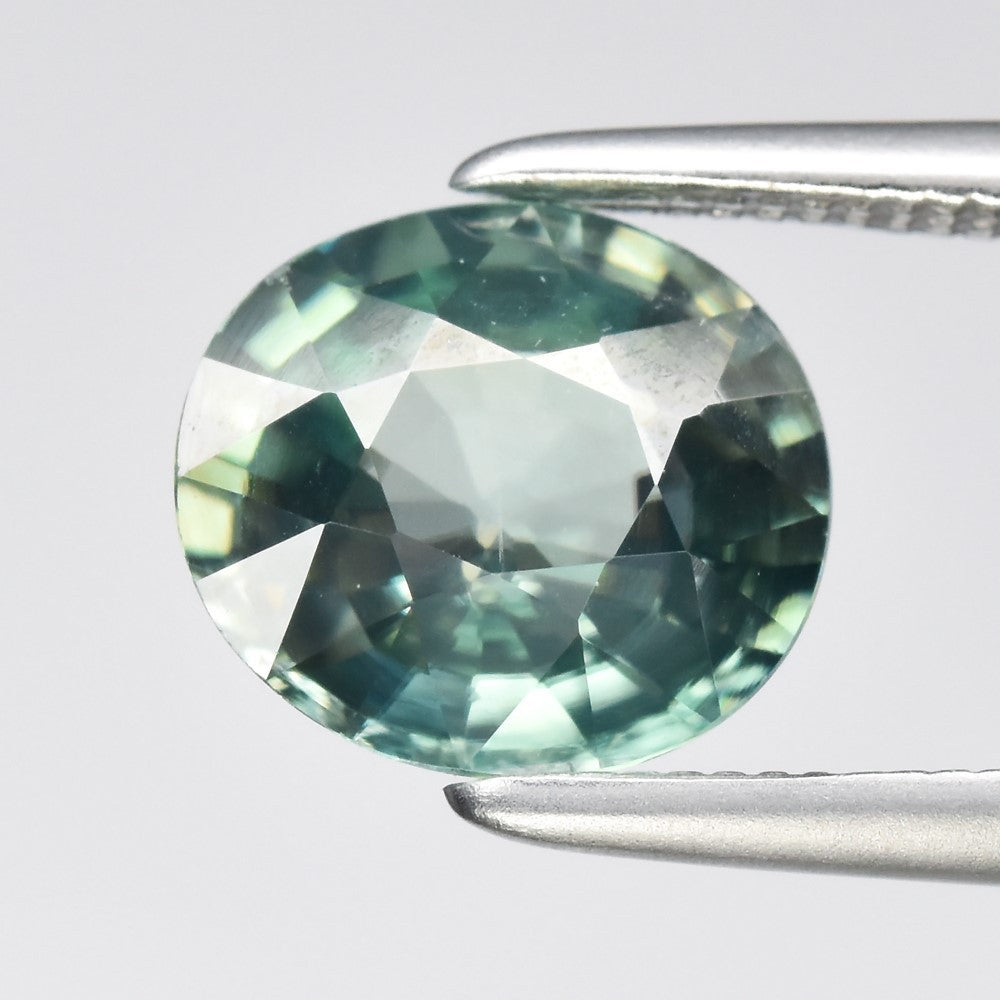 2.00ct ETW Earth-Mined Bluish Green Zircon – Oval Cut