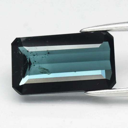 2.01ct ETW Bluish Green Tourmaline Gemstone - Octagonal Cut