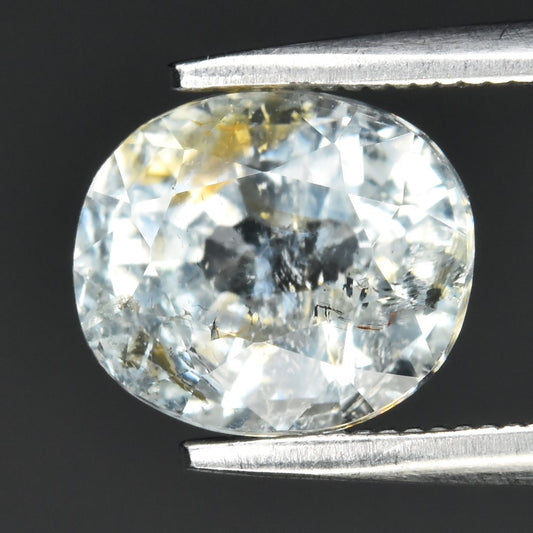 2.02ct ETW Very Light Blue Tourmaline Gemstone – Oval Cut