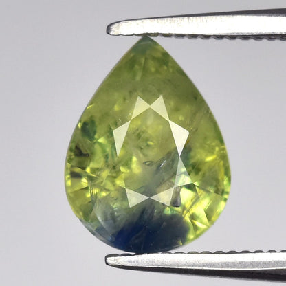 2.09 ct ETW Blue Green Sapphire – Pear Cut