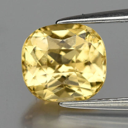 2.24ct ETW Earth-Mined Yellow Grossular Garnet – Cushion Cut, Unheated