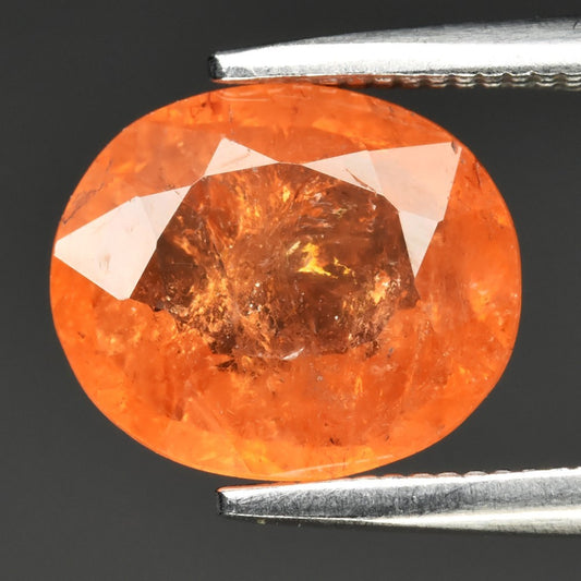 2.28ct ETW Orange Spessartine Garnet Gemstone – Oval Cut