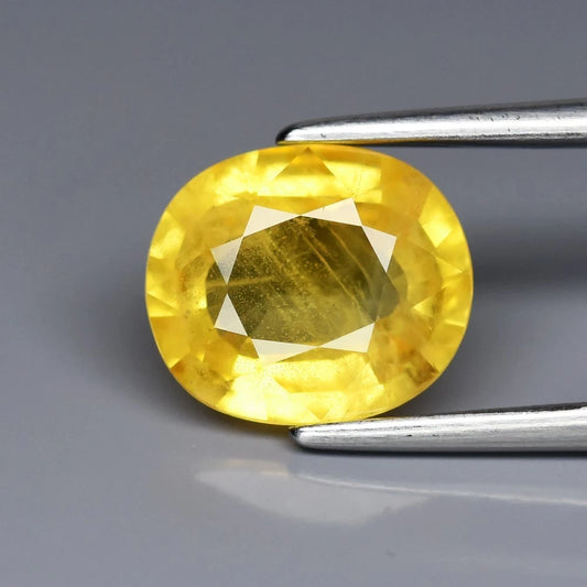 2.34ct ETW Earth-Mined Yellow Sapphire – Oval Cut
