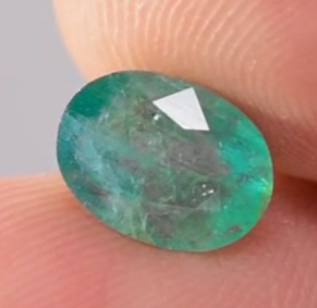 2.49ct ETW Bluish Green Grandidierite Gemstone – Oval Cut