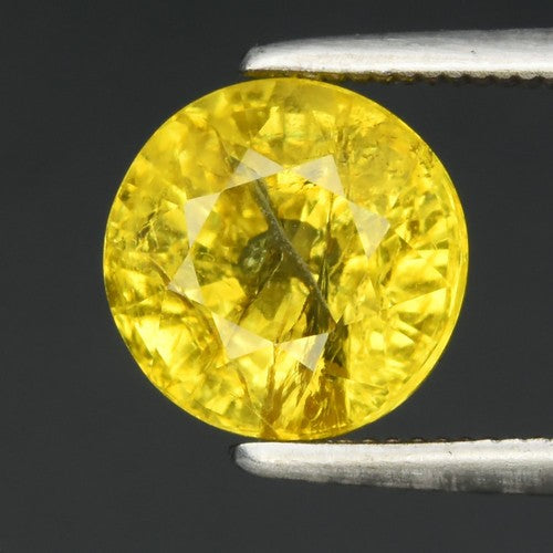 2.50ct ETW Earth-Mined Yellow Grossular Garnet – Round Cut, Unheated