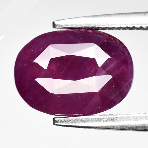 2.60ct ETW Earth-Mined Ruby – Oval Cut, Unheated