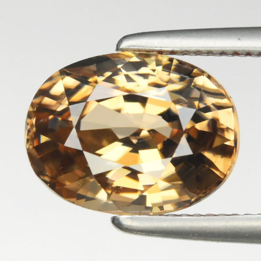 2.62ct ETW Champagne Zircon Gemstone - Oval Cut