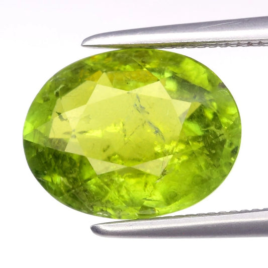 2.63ct ETW Green Tourmaline Gemstone – Oval Cut