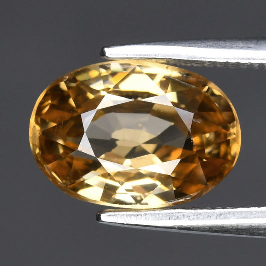 2.70ct ETW Earth-Mined Yellow Zircon – Oval Cut, Unheated