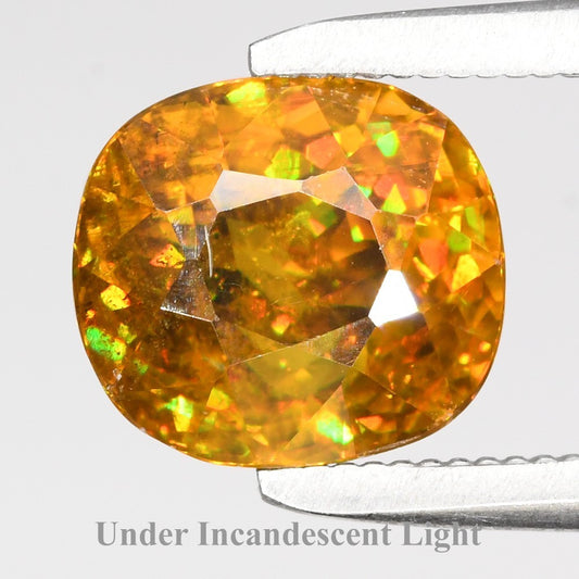 2.72ct ETW Greenish Yellow Sphene Gemstone – Cushion Cut