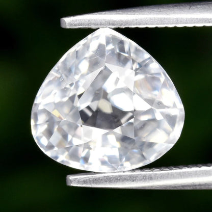 2.81ct ETW White Zircon Gemstone – Pear Cut