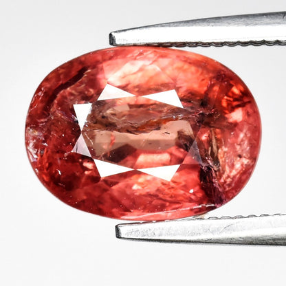 2.96ct ETW Earth-Mined Pinkish Orange Sapphire – Oval Cut