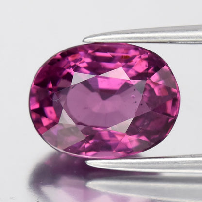 2.97ct ETW Purplish Pink Rhodolite Garnet Gemstone – Oval Cut