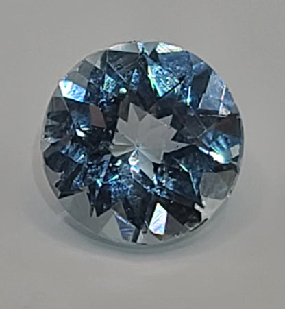 2.4ct Round Natural Aquamarine Loose Gemstone