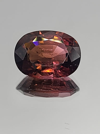6.0ct ETW Natural Deep Pink Tourmaline Gemstone - Oval Cut