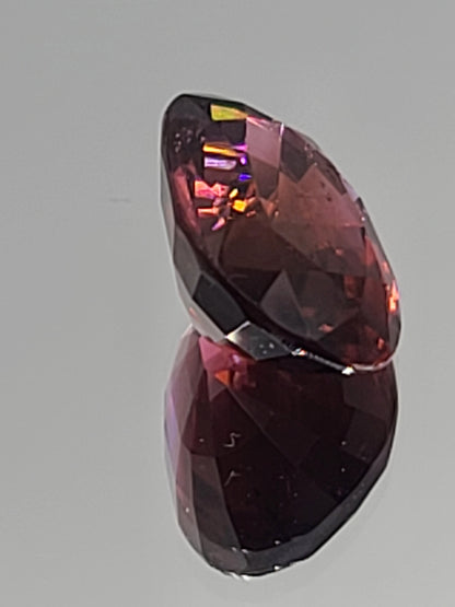 6.0ct ETW Natural Deep Pink Tourmaline Gemstone - Oval Cut