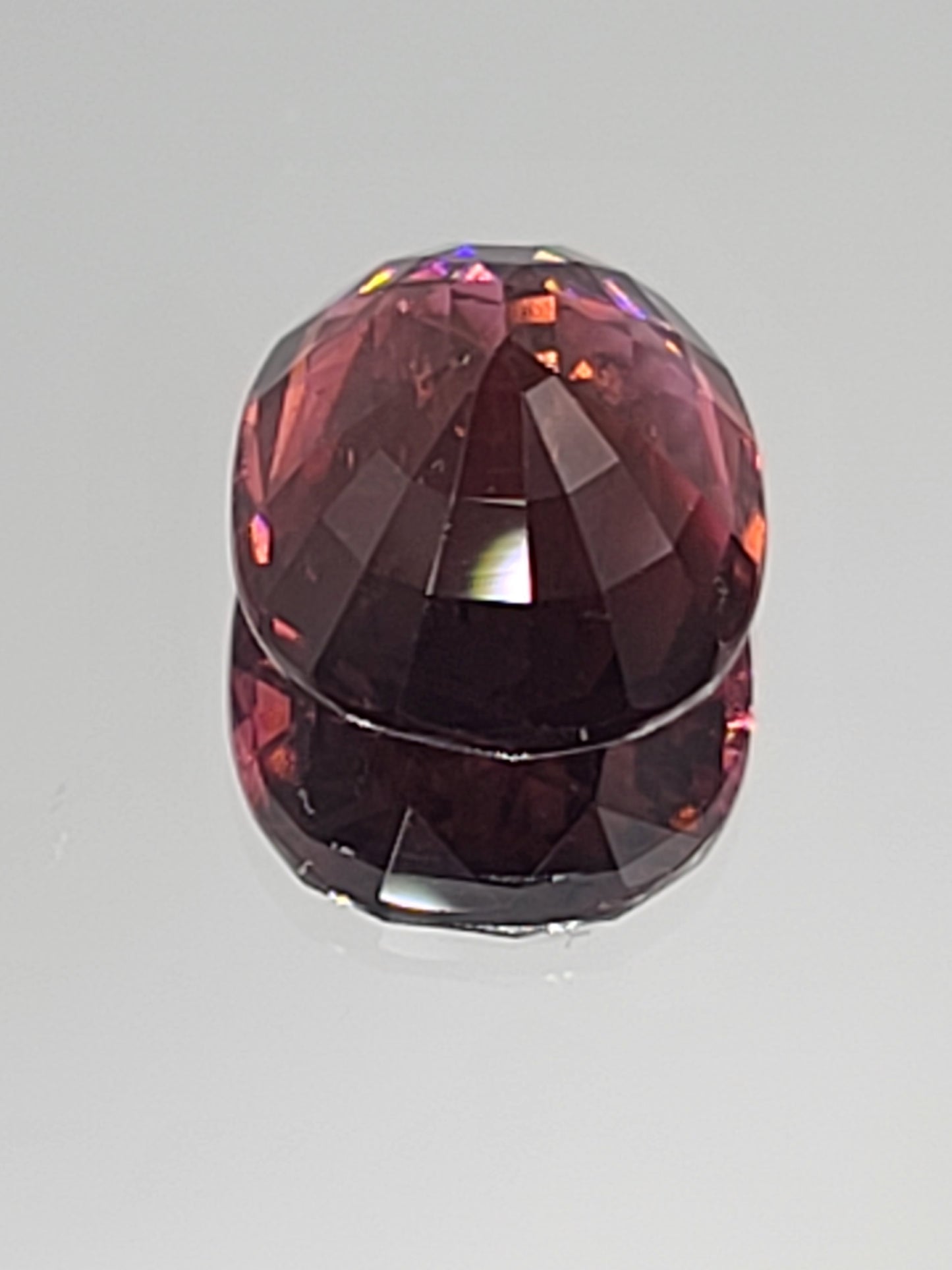 6.0ct ETW Natural Deep Pink Tourmaline Gemstone - Oval Cut