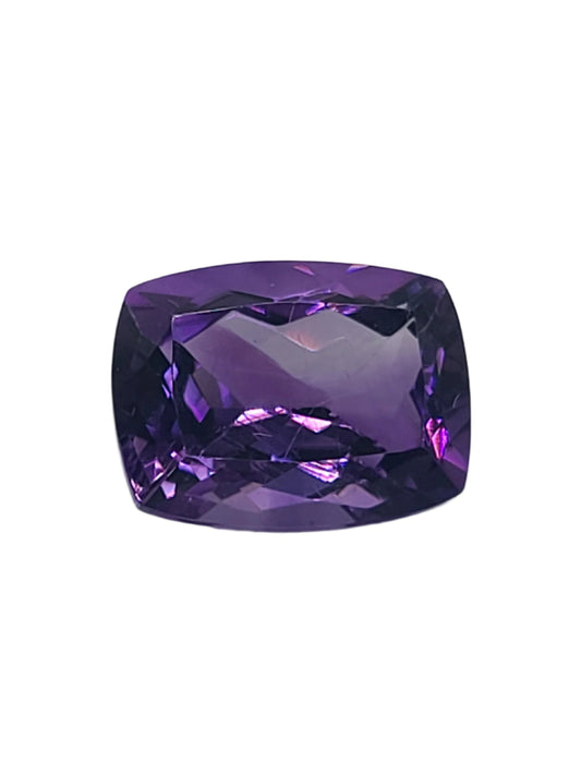 9.7ct ETW Natural Amethyst Gemstone - Cushion Cut