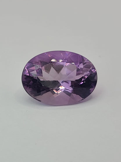 12.12ct ETW Natural Amethyst Gemstone - Oval Cut