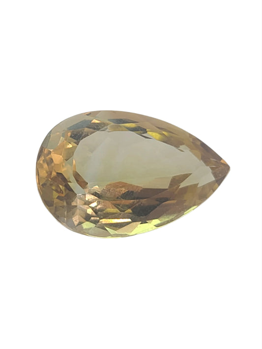 27.7ct ETW Natural Citrine Gemstone - Pear Cut