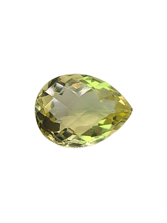 8.42ct ETW Natural Lemon Quartz Gemstone - Pear Cut