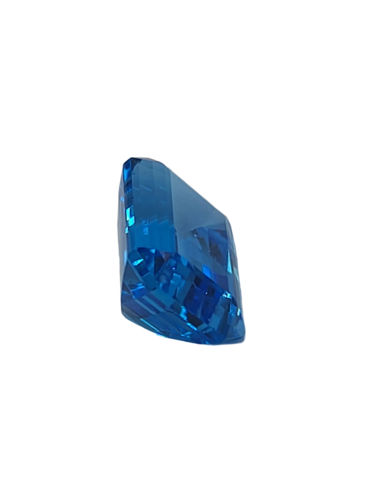 9.26ct ETW Natural Swiss Blue Topaz Gemstone - Emerald Cut