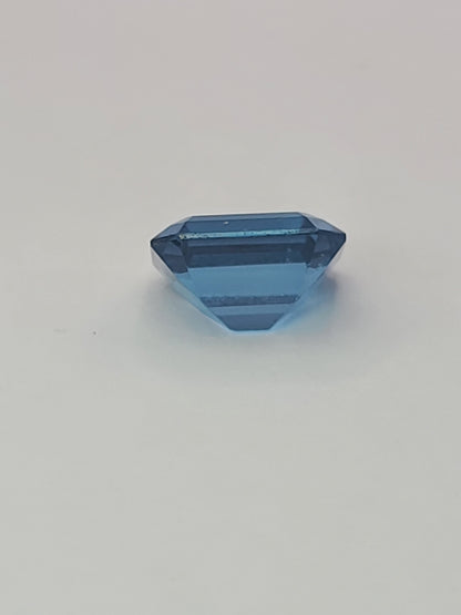 5.36ct ETW Natural London Blue Topaz Gemstone - Emerald Cut