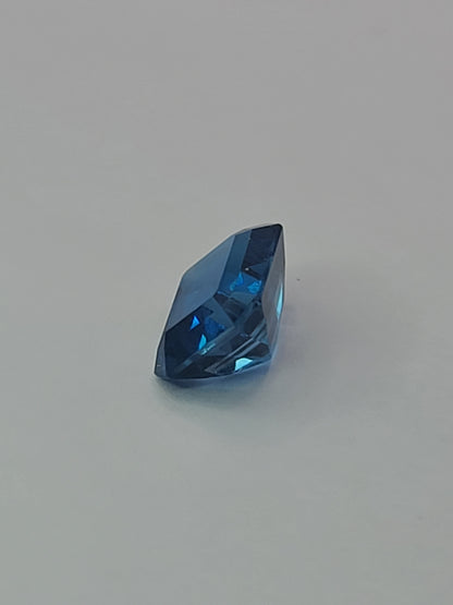 5.36ct ETW Natural London Blue Topaz Gemstone - Emerald Cut