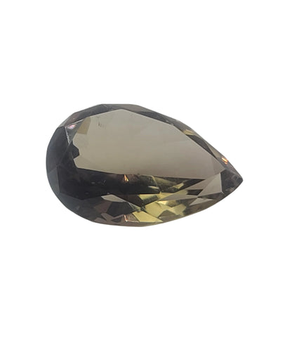 19.64ct ETW Natural Smoky Quartz Gemstone - Pear Cut