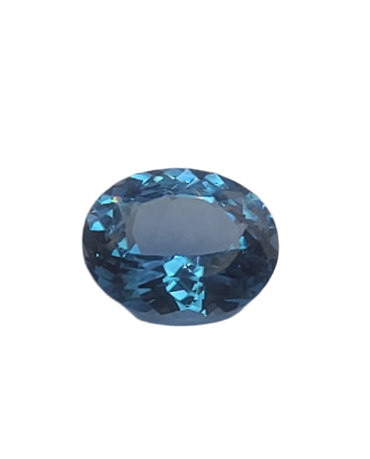 3.64ct ETW Natural London Blue Topaz Gemstone - Oval Cut