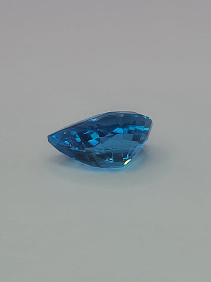 7.76ct ETW Natural Swiss Blue Topaz Gemstone - Pear Cut