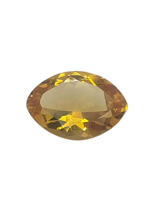 4.4ct ETW Natural Citrine Gemstone - Marquis Cut