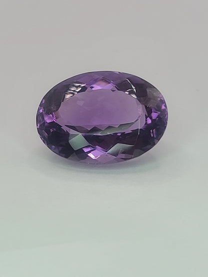 17.86ct ETW Natural Amethyst Gemstone - Oval Cut