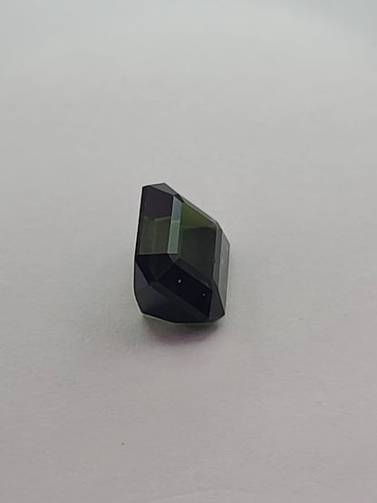 6.43ct ETW Natural Green Tourmaline Gemstone - Emerald Cut