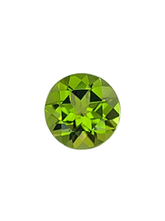 3.65ct ETW Natural Peridot Gemstone - Round Cut