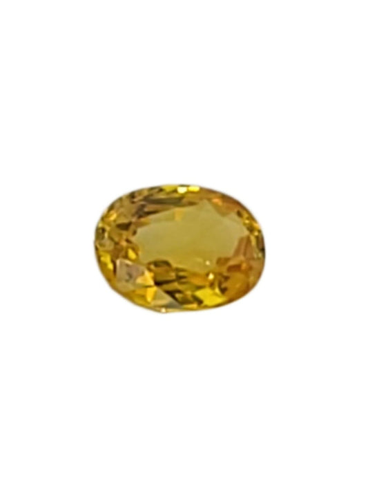 1.16ct ETW Natural Yellow Sapphire Gemstone - Oval Cut