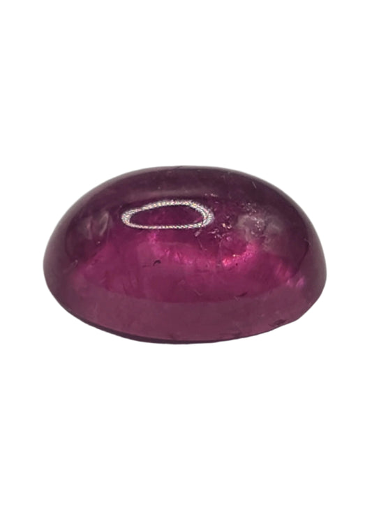 17.68ct ETW Natural Pink Tourmaline Gemstone – Oval Cut Cabochon