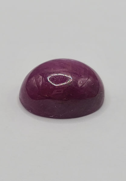 22.8ct ETW Natural Ruby Gemstone – Oval Cut Cabochon