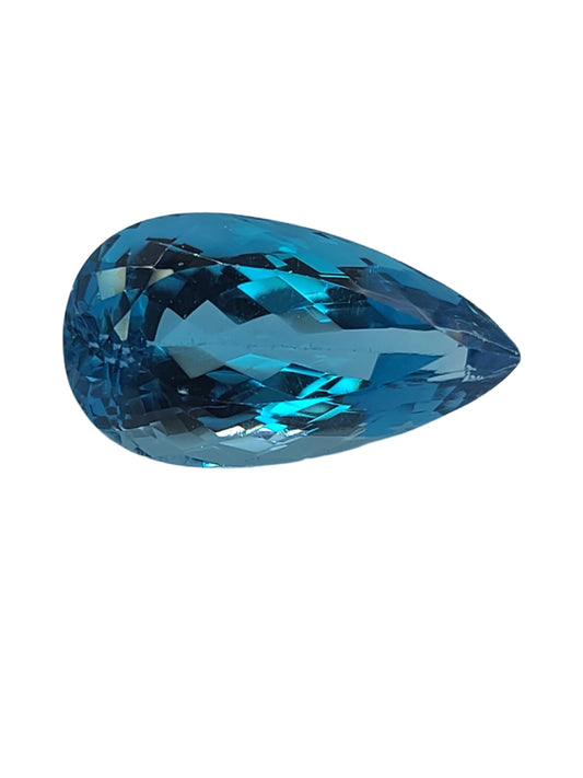 47.49ct ETW Blue Topaz Gemstone – Pear Cut