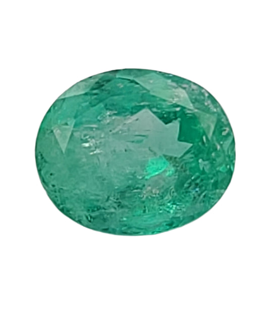 3.48ct ETW Natural Emerald Gemstone – Oval Cut