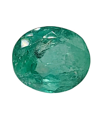 3.48ct ETW Natural Emerald Gemstone – Oval Cut