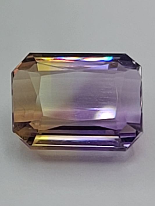 8.74ct ETW Natural Ametrine Gemstone – Emerald Cut